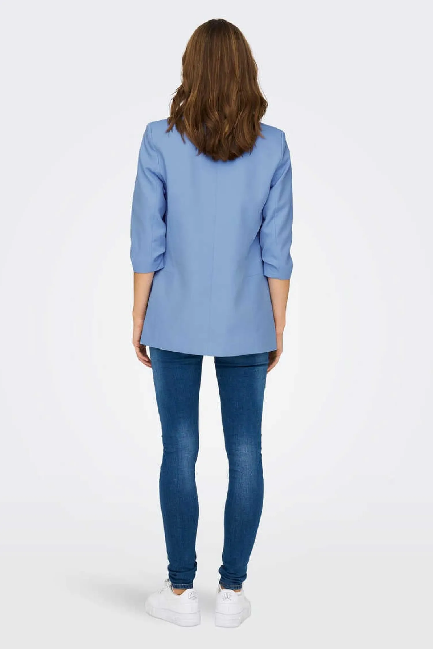 Only Blusoes E Casacos-Blazer De Manga A 3/4 Com Lapelas