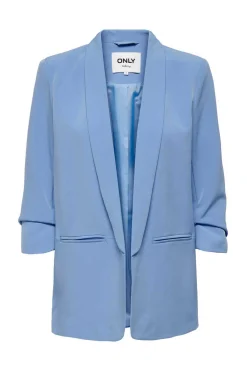 Only Blusoes E Casacos-Blazer De Manga A 3/4 Com Lapelas