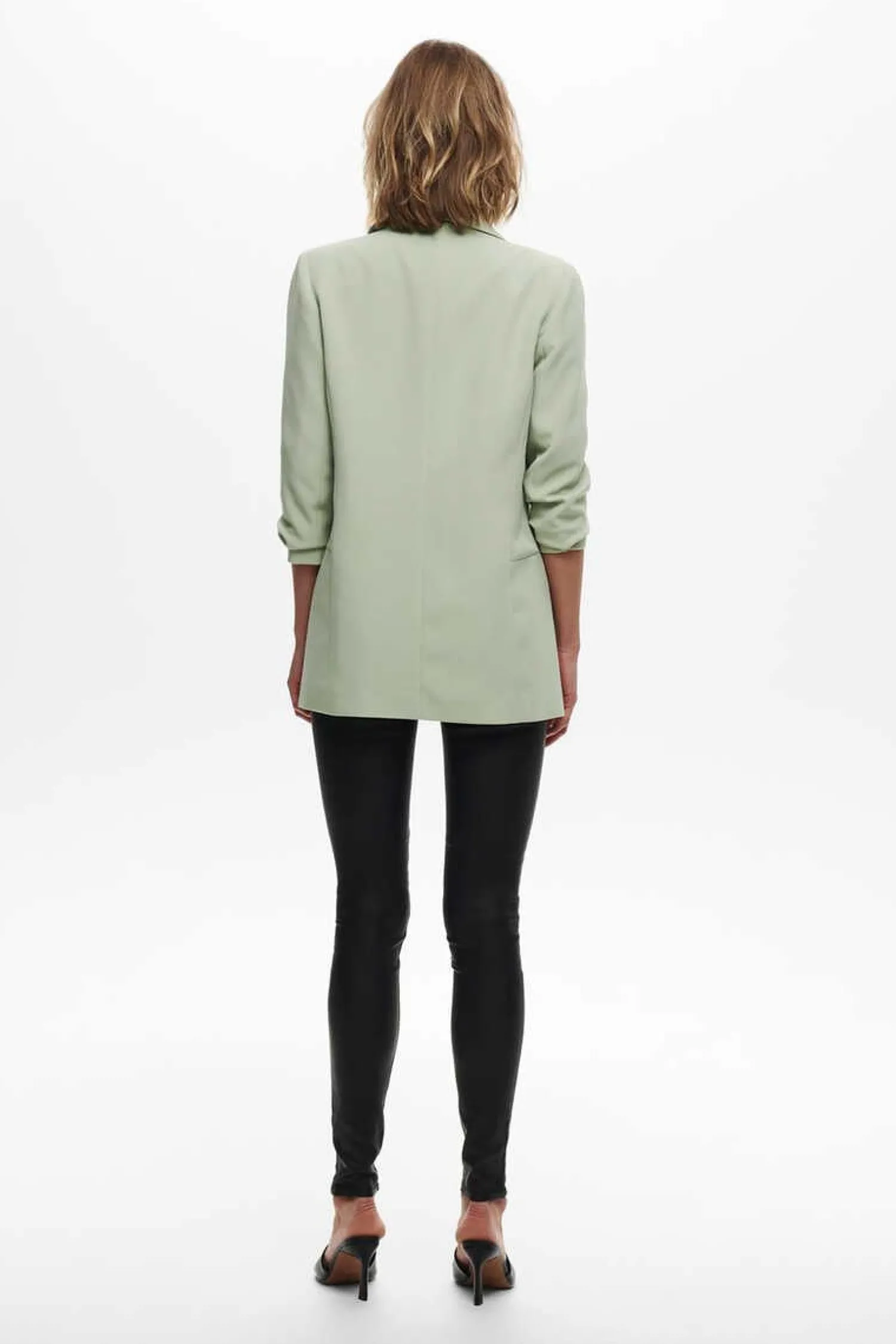 Only Blusoes E Casacos-Blazer De Manga A 3/4 Com Lapelas