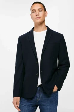 Springfield Blazer Olho De Perdiz Marinho Online