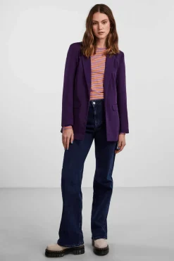 Pieces Blusoes E Casacos-Blazer Oversize