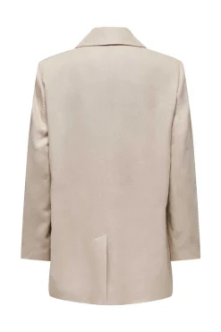 Only Blusoes E Casacos-Blazer Oversized Com Linho