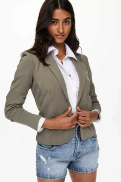 Only Blusoes E Casacos-Blazer Slim Com Bolsos