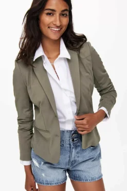 Only Blusoes E Casacos-Blazer Slim Com Bolsos