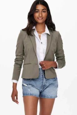 Only Blusoes E Casacos-Blazer Slim Com Bolsos