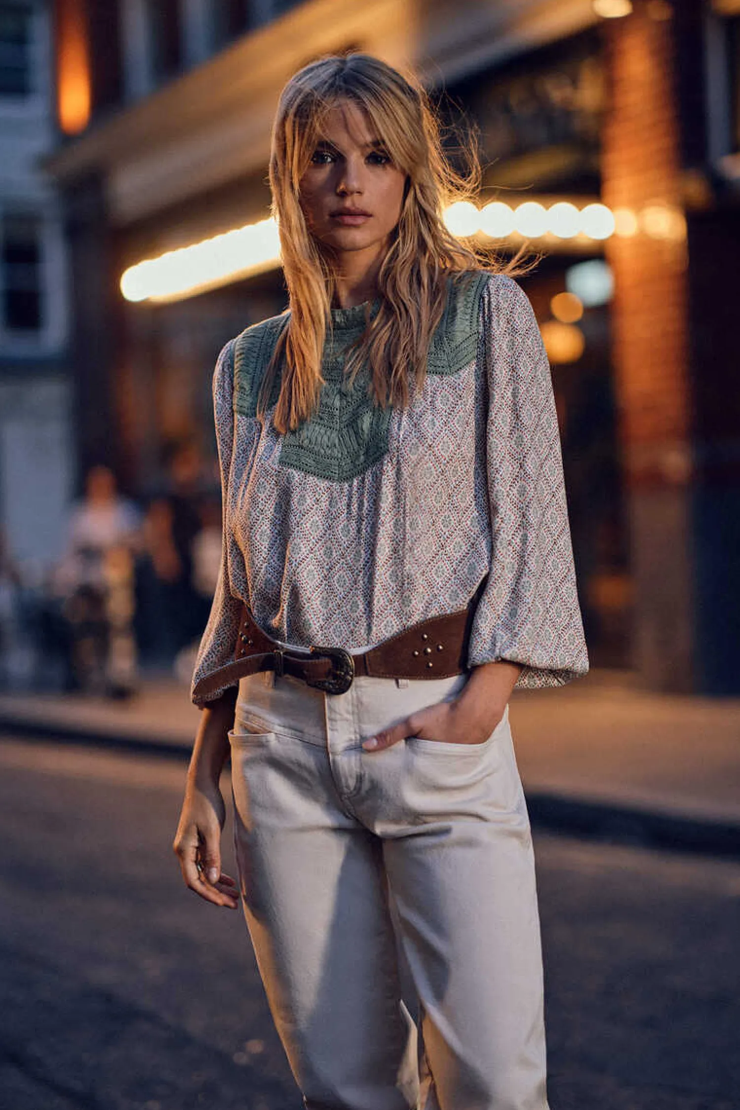 Slowlove Camisas E Blusas-Blula Encaje