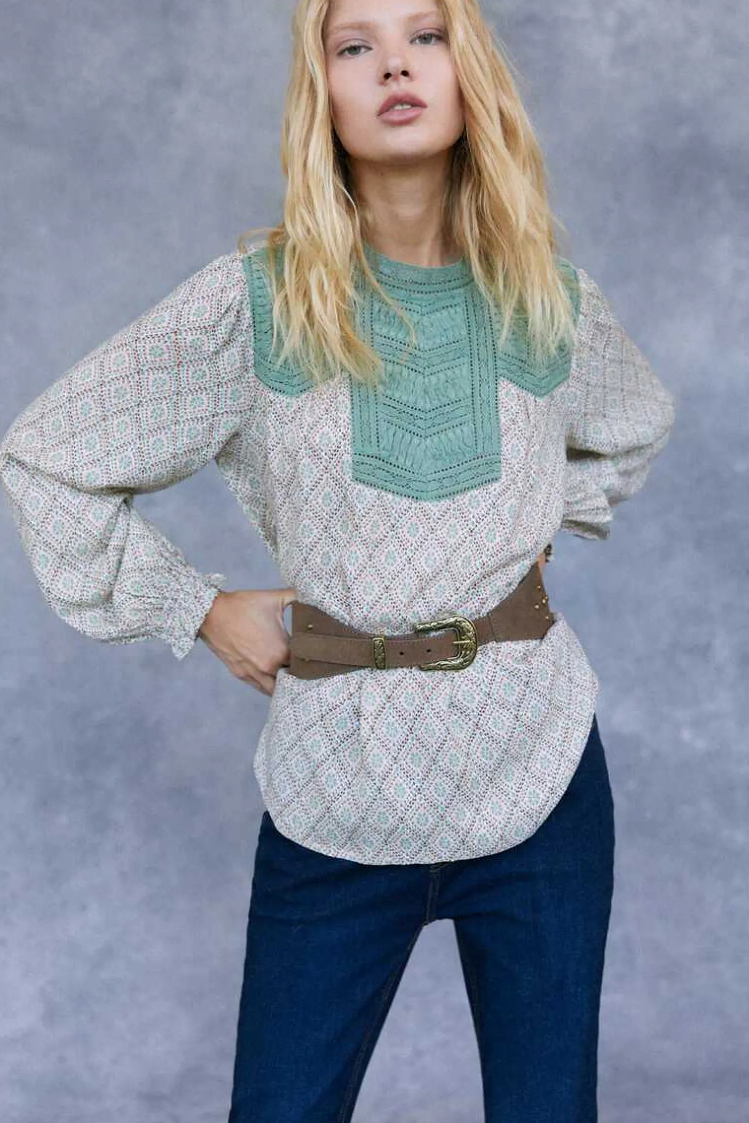 Slowlove Camisas E Blusas-Blula Encaje