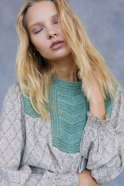 Slowlove Camisas E Blusas-Blula Encaje