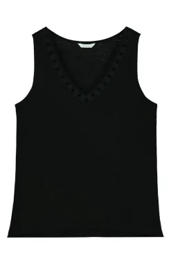 Springfield Camisas E Blusas-Blusa Bimateria Decote Bico Lace