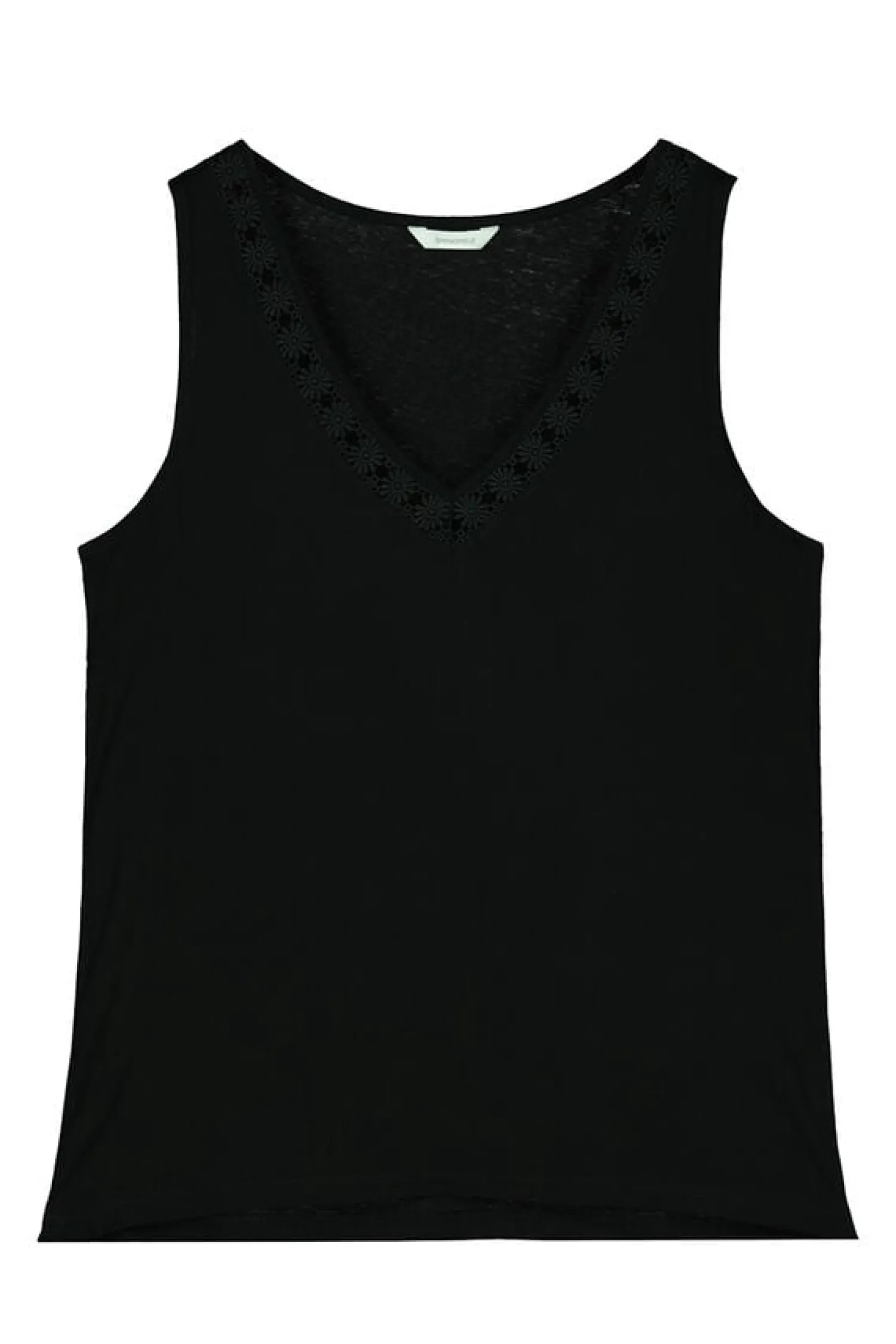 Springfield Camisas E Blusas-Blusa Bimateria Decote Bico Lace