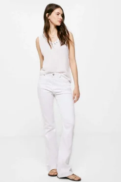 Springfield Camisas E Blusas-Blusa Bimateria Decote Bico Lace