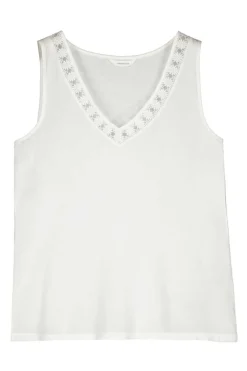 Springfield Camisas E Blusas-Blusa Bimateria Decote Bico Lace