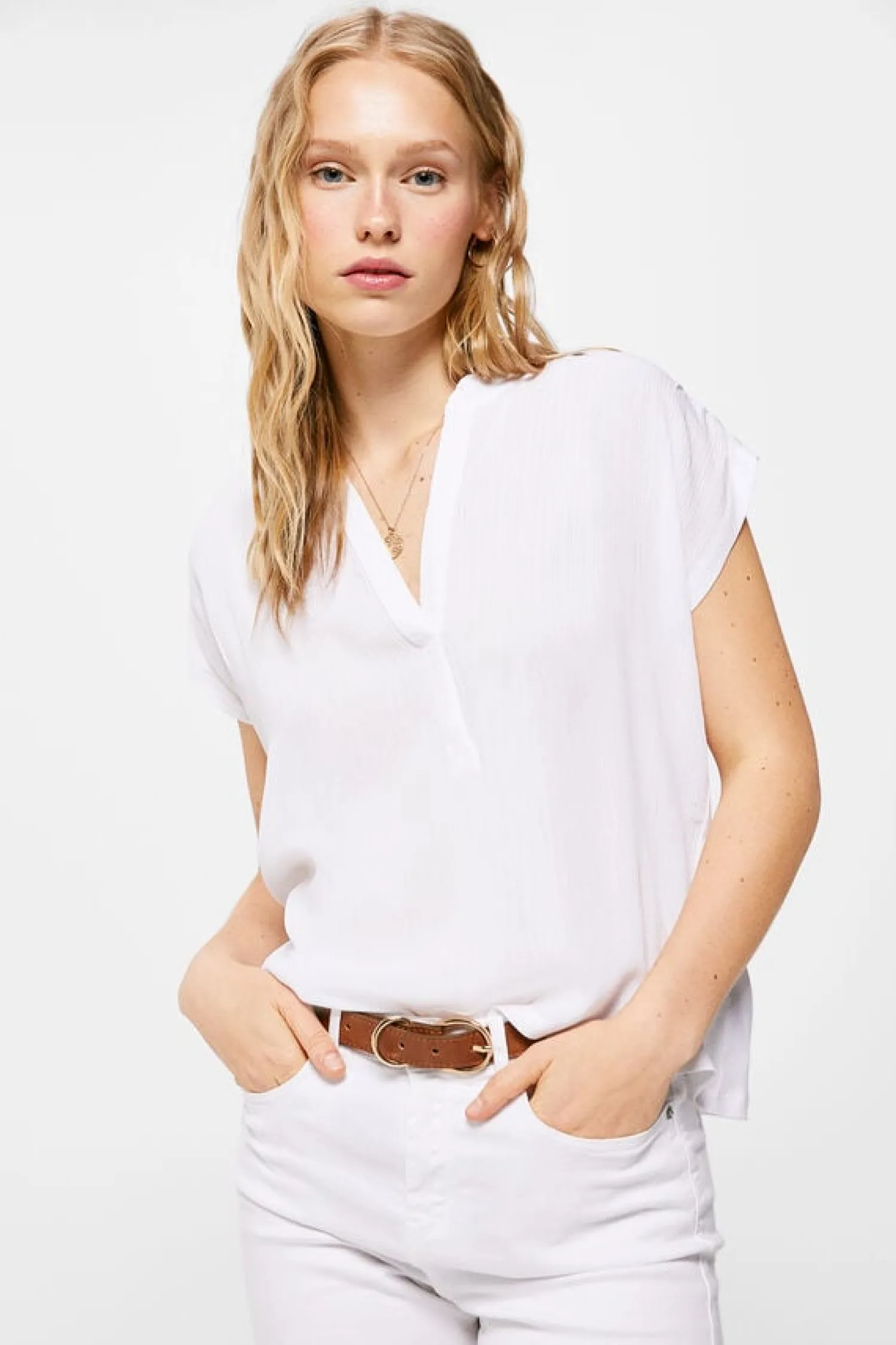 Springfield Camisas E Blusas-Blusa Bimateria Lisa