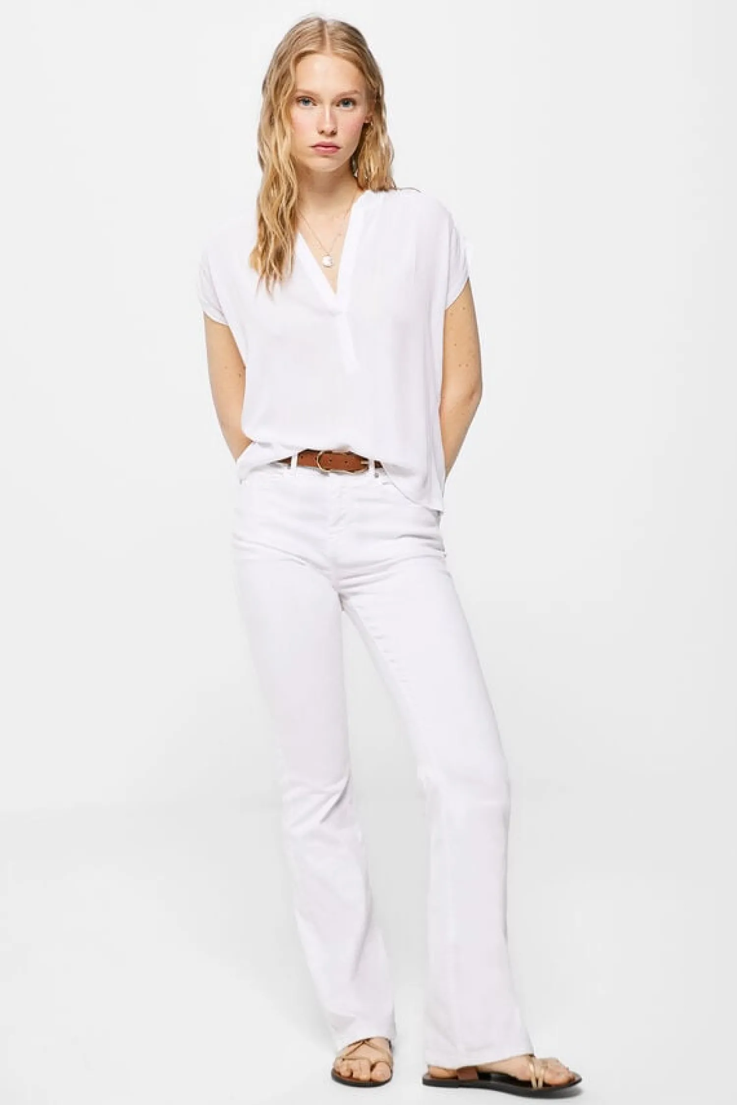 Springfield Camisas E Blusas-Blusa Bimateria Lisa