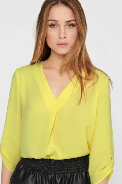 JDY Camisas E Blusas-Blusa Com Decote Em Bico E Manga 3/4