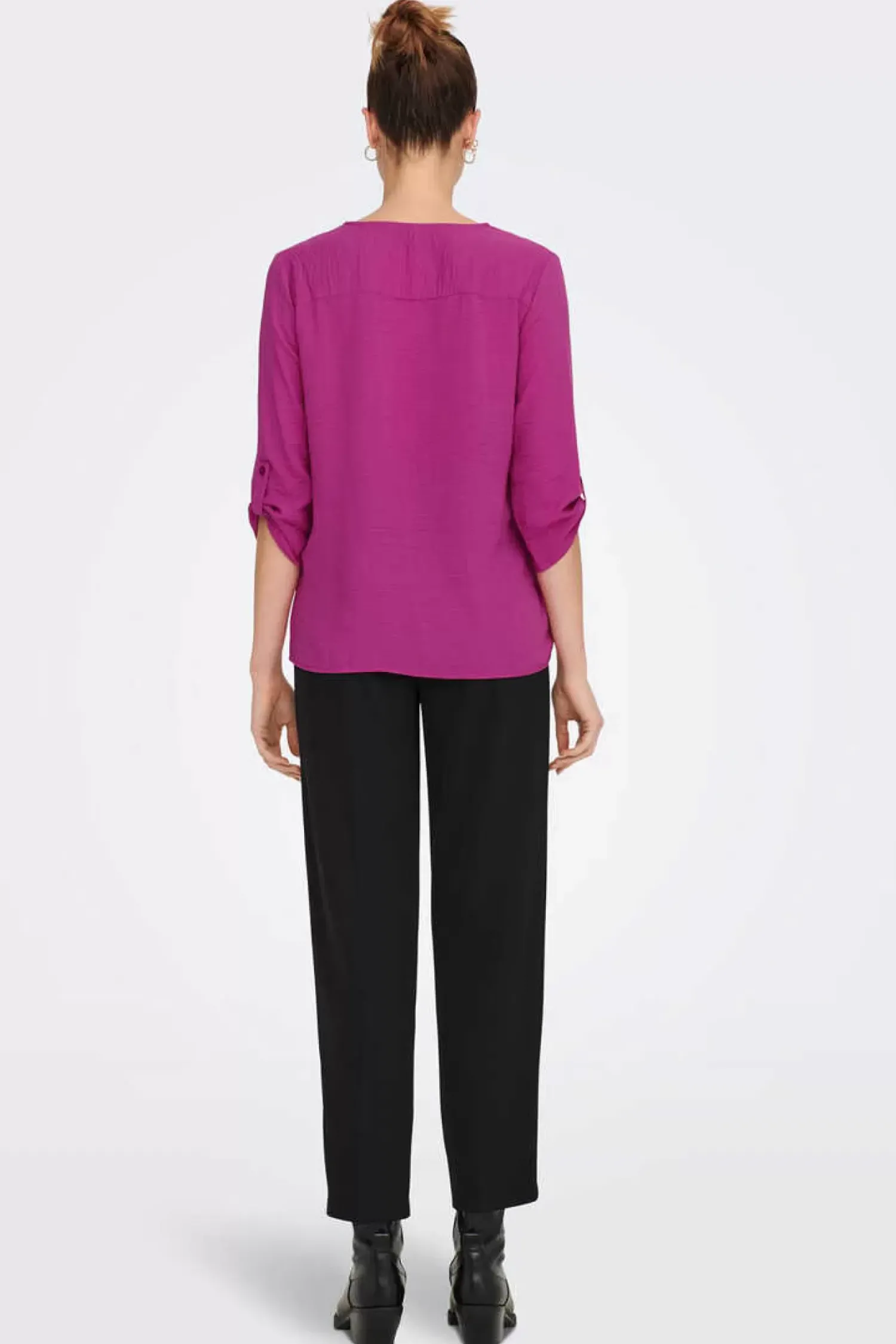 JDY Camisas E Blusas-Blusa Com Decote Em Bico E Manga 3/4