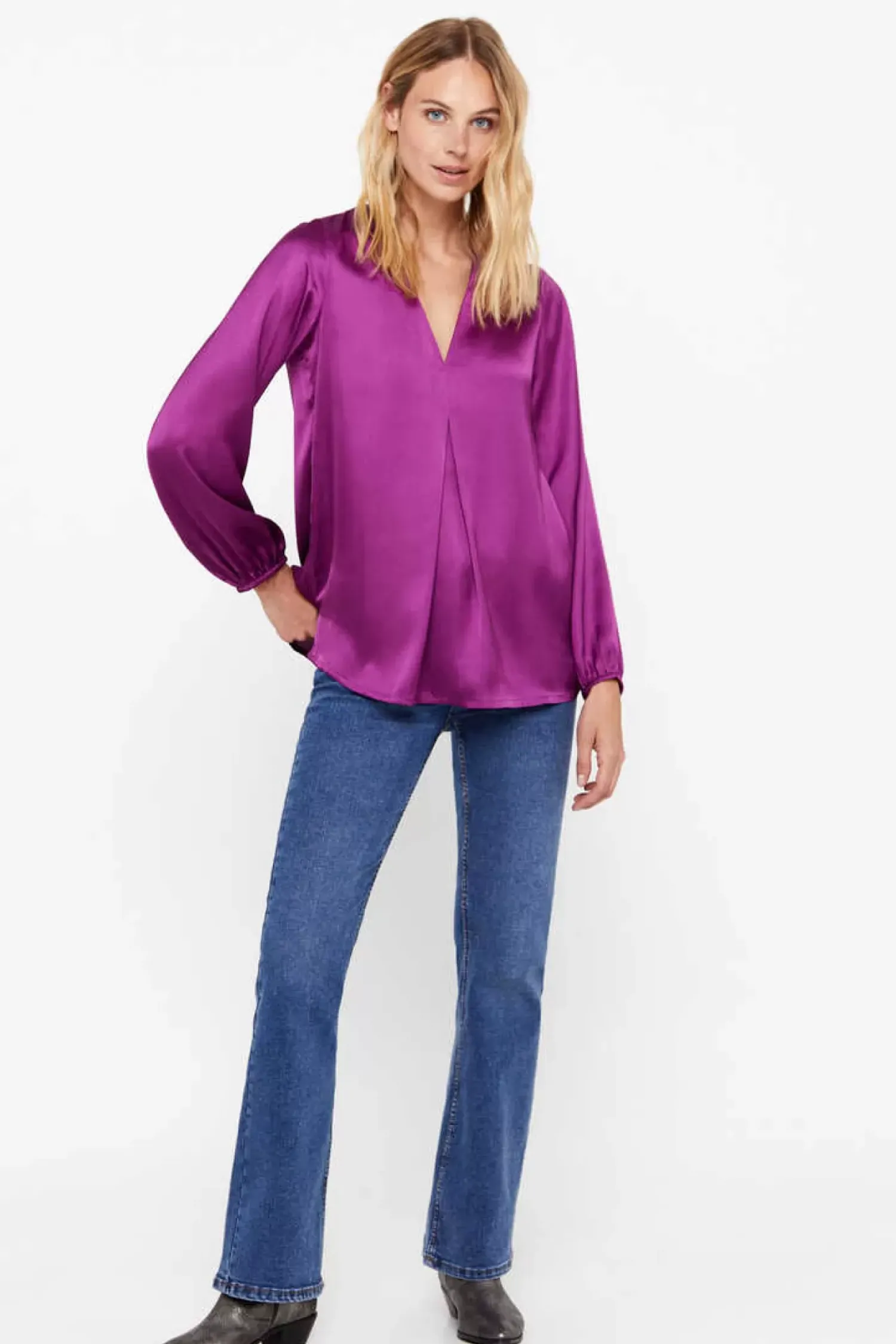 Cortefiel Camisas E Blusas-Blusa Comprida Acetinada