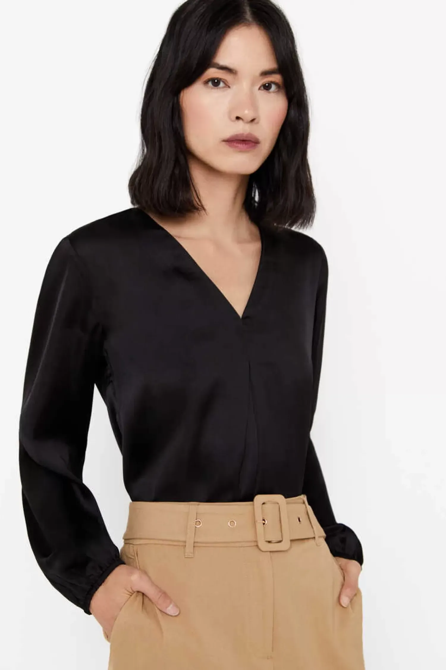 Cortefiel Camisas E Blusas-Blusa Comprida Acetinada