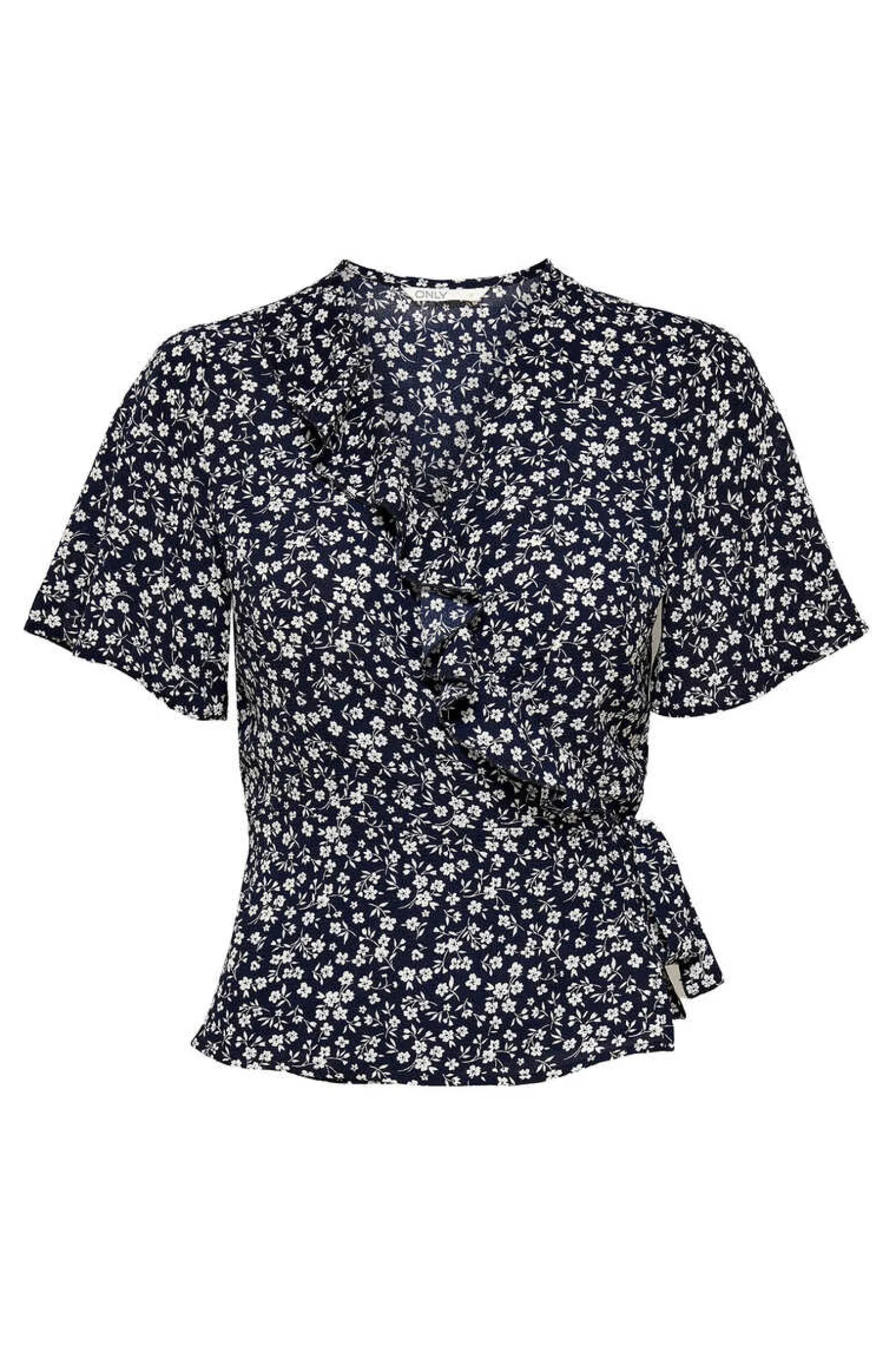 Only Camisas E Blusas-Blusa Cruzada Manga Curta