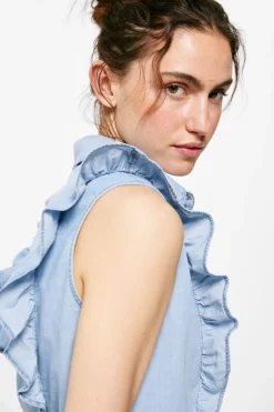 Springfield Camisas E Blusas-Blusa De Ganga Folhos