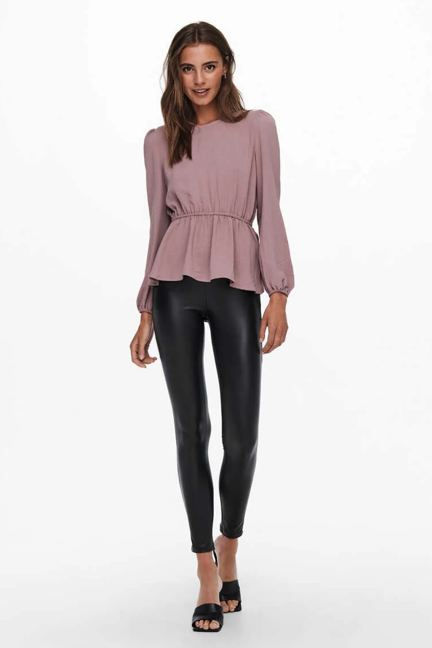 Only Camisas E Blusas-Blusa De Gola Redonda Manga Comprida