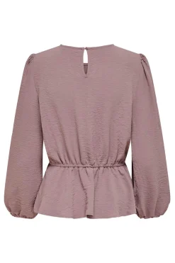 Only Camisas E Blusas-Blusa De Gola Redonda Manga Comprida