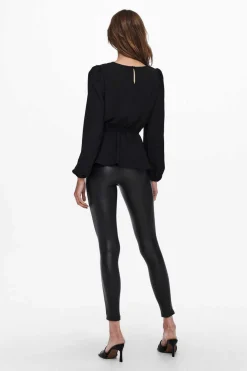 Only Camisas E Blusas-Blusa De Gola Redonda Manga Comprida