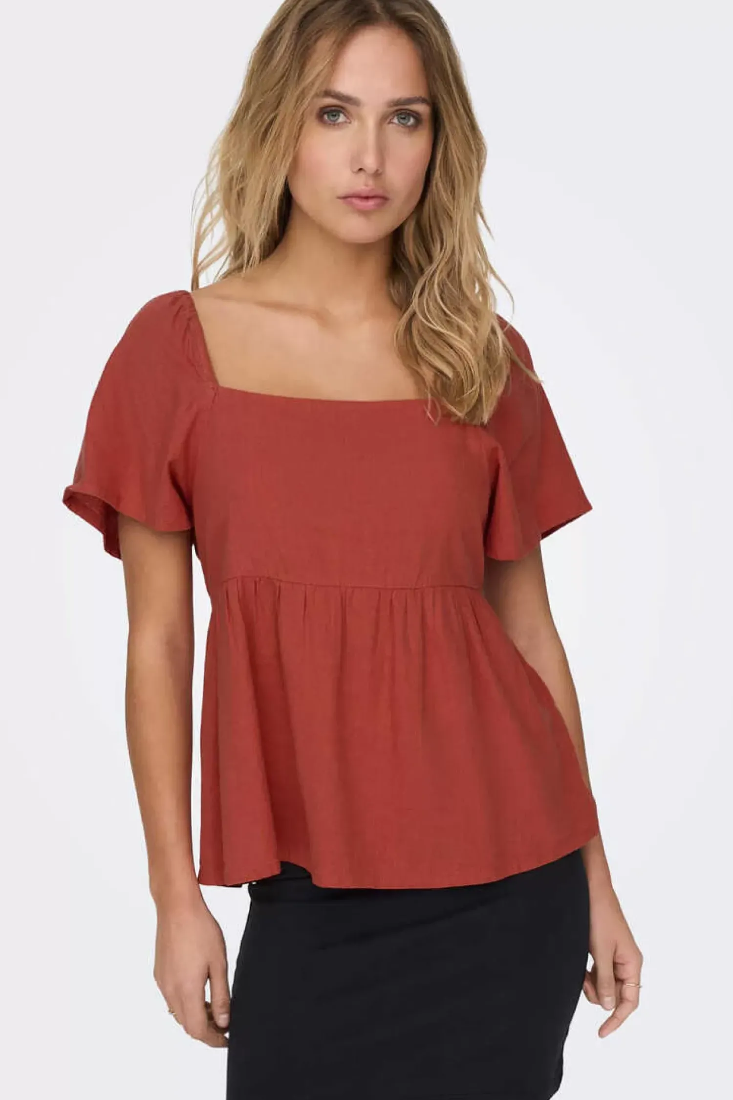 JDY Camisas E Blusas-Blusa De Linho Volumosa