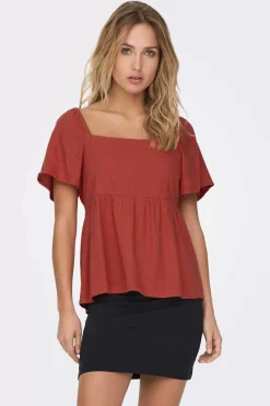 JDY Camisas E Blusas-Blusa De Linho Volumosa