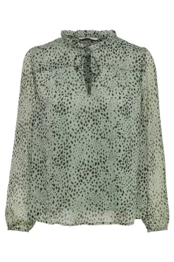 Only Camisas E Blusas-Blusa De Manga Comprida E Gola Perkins