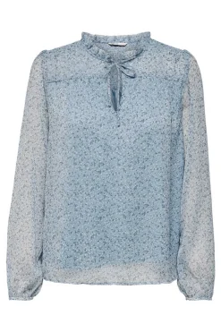 Only Camisas E Blusas-Blusa De Manga Comprida E Gola Perkins