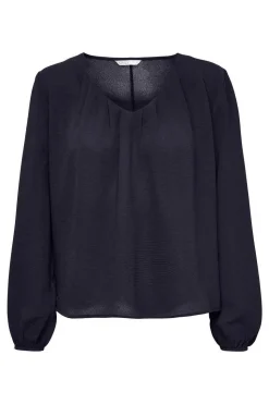 Only Camisas E Blusas-Blusa De Manga Comprida E Gola Redonda