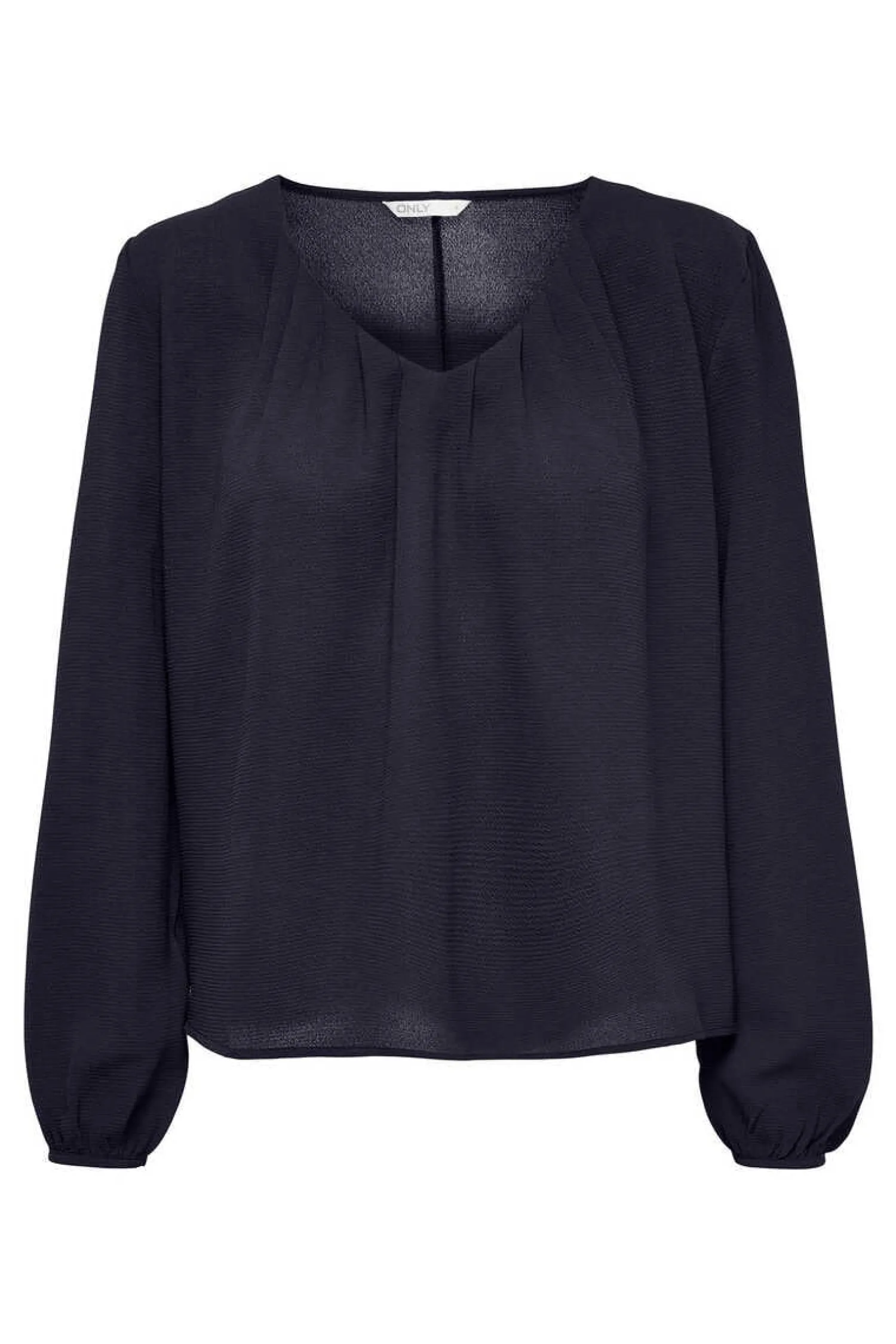 Only Camisas E Blusas-Blusa De Manga Comprida E Gola Redonda