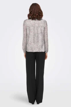 Only Camisas E Blusas-Blusa De Manga Comprida E Gola Perkins