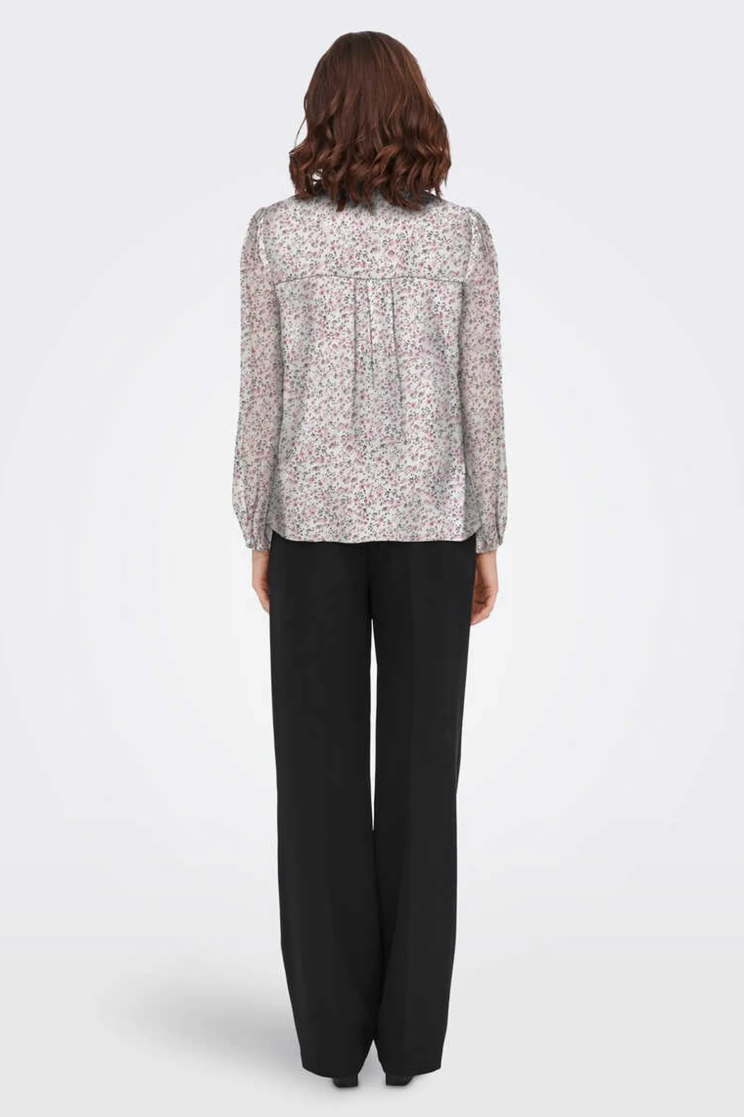 Only Camisas E Blusas-Blusa De Manga Comprida E Gola Perkins