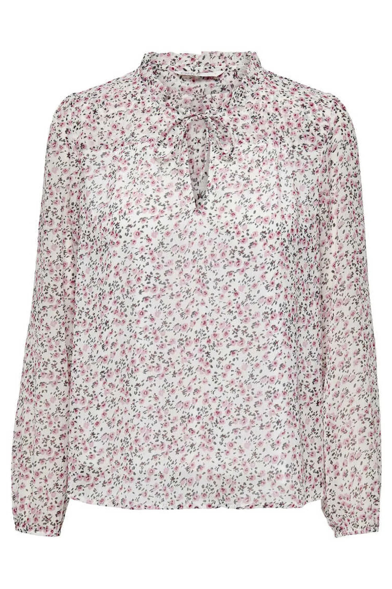 Only Camisas E Blusas-Blusa De Manga Comprida E Gola Perkins