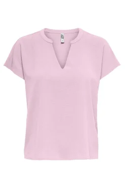 JDY Camisas E Blusas-Blusa De Pescoco Em V Simples Com Mangas Curtas