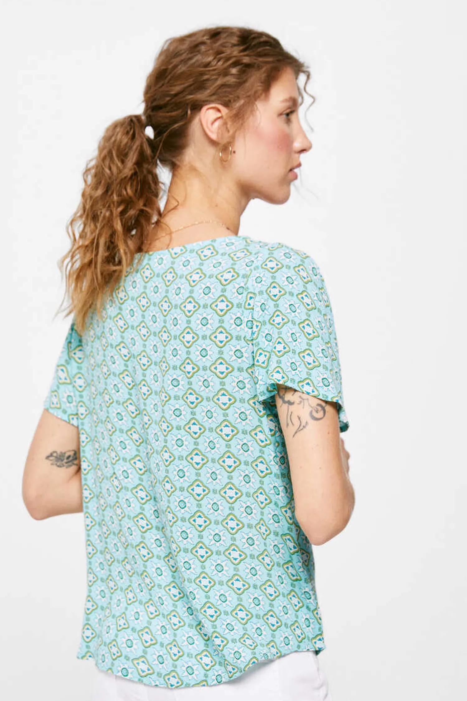 Springfield Camisas E Blusas-Blusa Decote Crochet