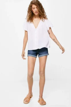 Springfield Camisas E Blusas-Blusa Decote Crochet