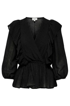 Only Camisas E Blusas-Blusa Decote Em Bico Manga 3/4