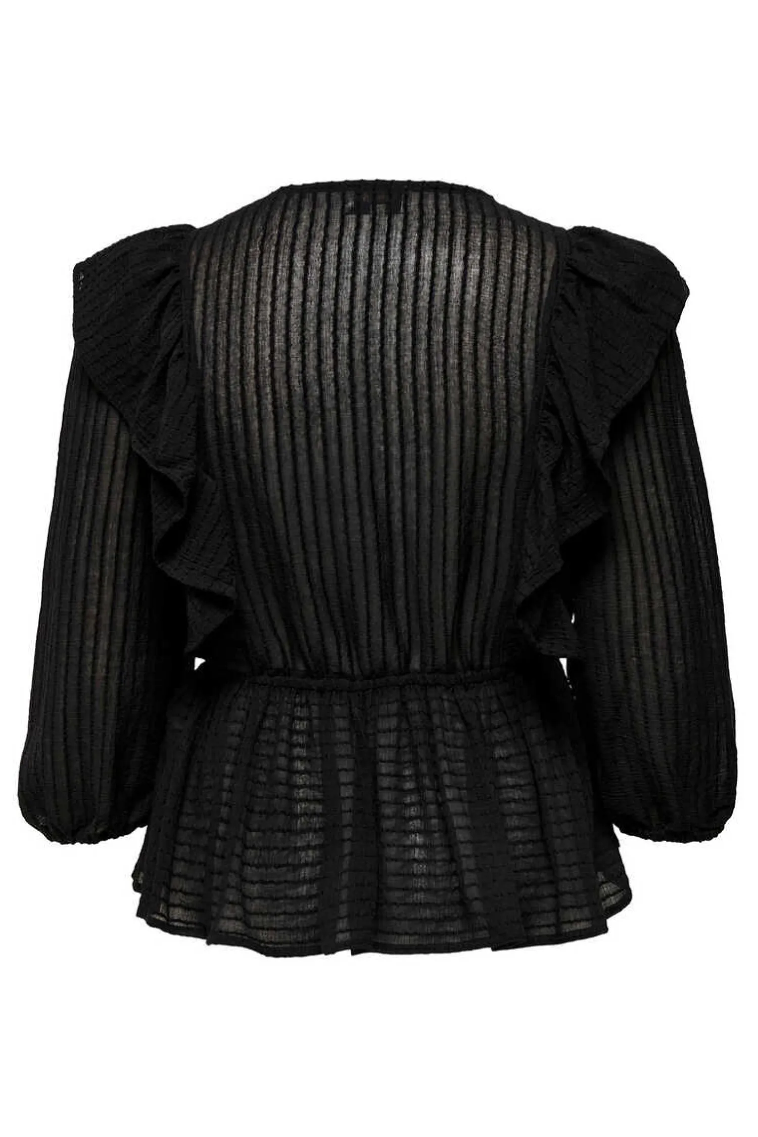 Only Camisas E Blusas-Blusa Decote Em Bico Manga 3/4