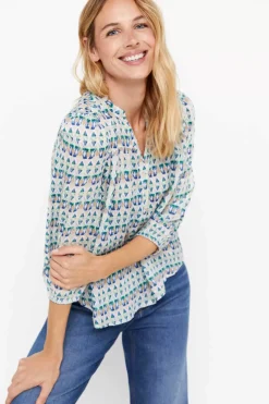 Cortefiel Camisas E Blusas-Blusa Em Tecido Plumeti