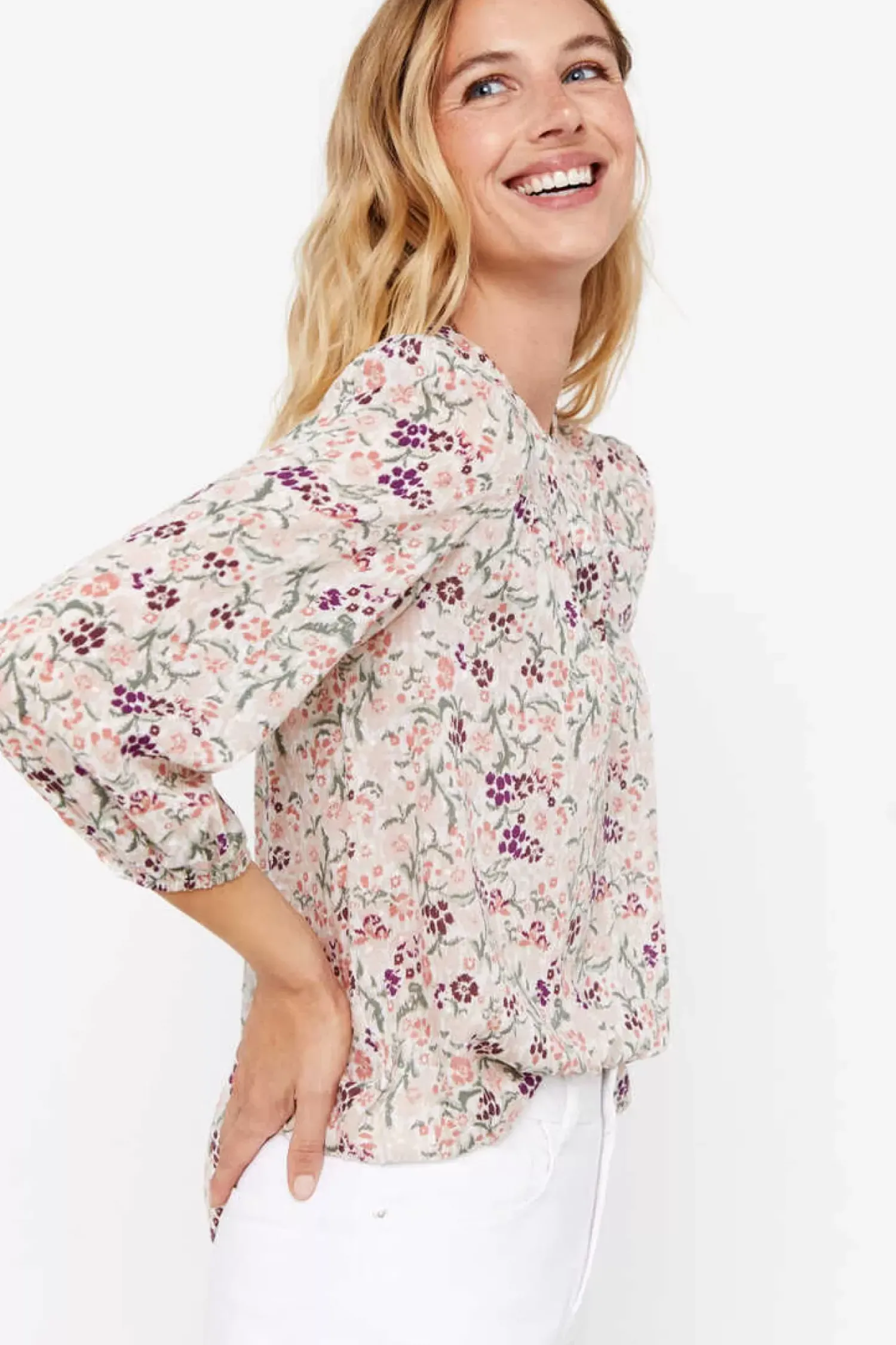 Cortefiel Camisas E Blusas-Blusa Em Tecido Plumeti