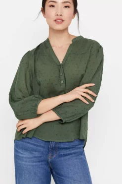 Cortefiel Camisas E Blusas-Blusa Em Tecido Plumeti