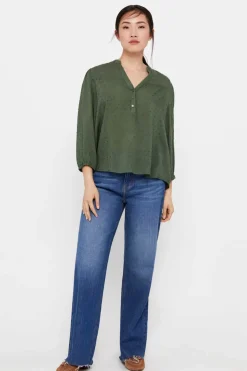 Cortefiel Camisas E Blusas-Blusa Em Tecido Plumeti