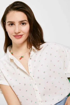 Springfield Camisas E Blusas-Blusa Estampada Algodao