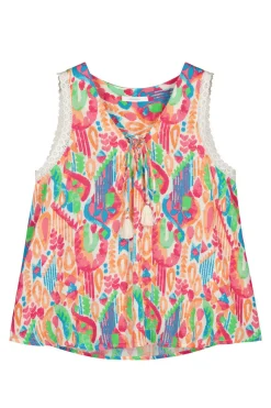 Springfield Camisas E Blusas-Blusa Estampada Decote Ziguezague