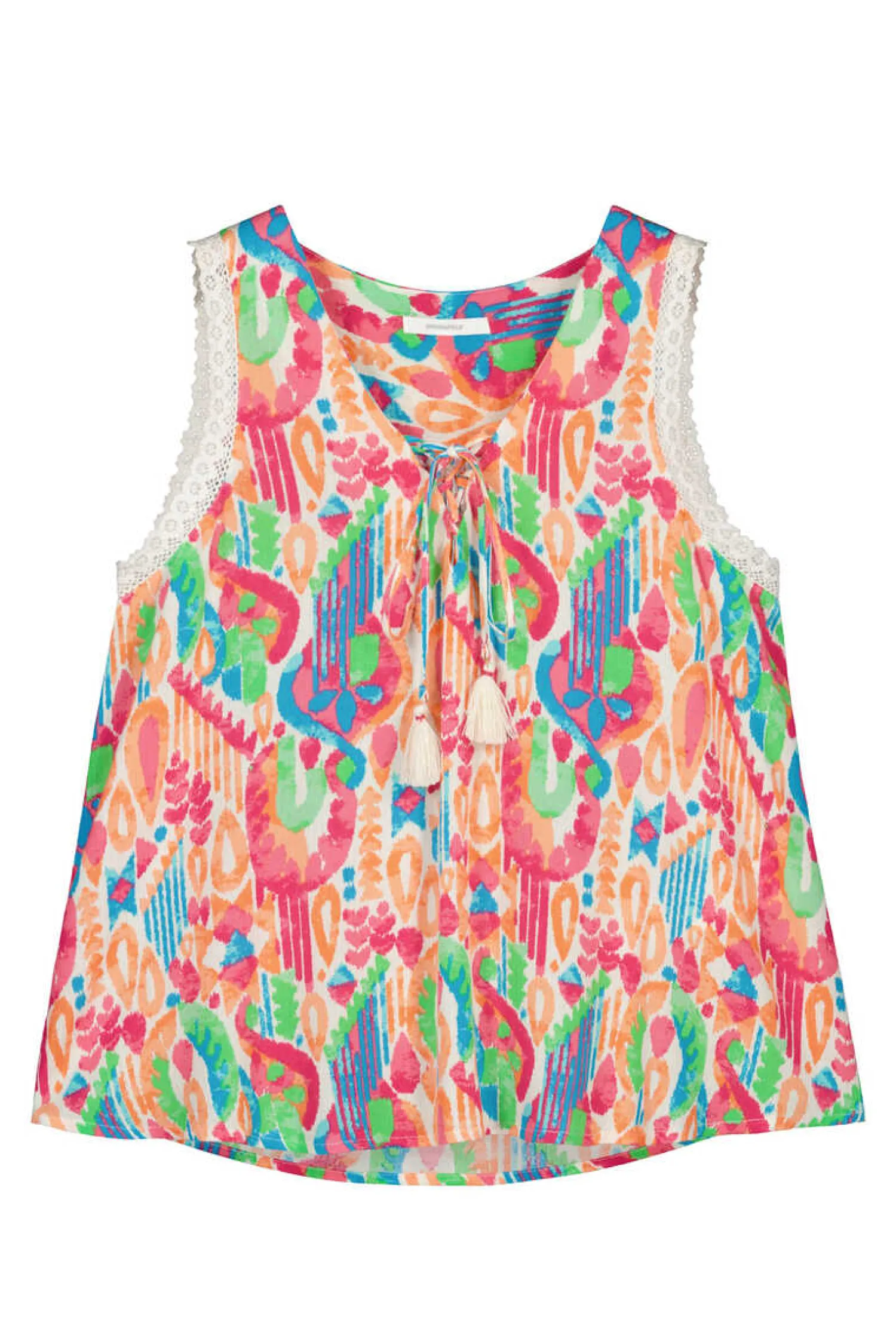 Springfield Camisas E Blusas-Blusa Estampada Decote Ziguezague