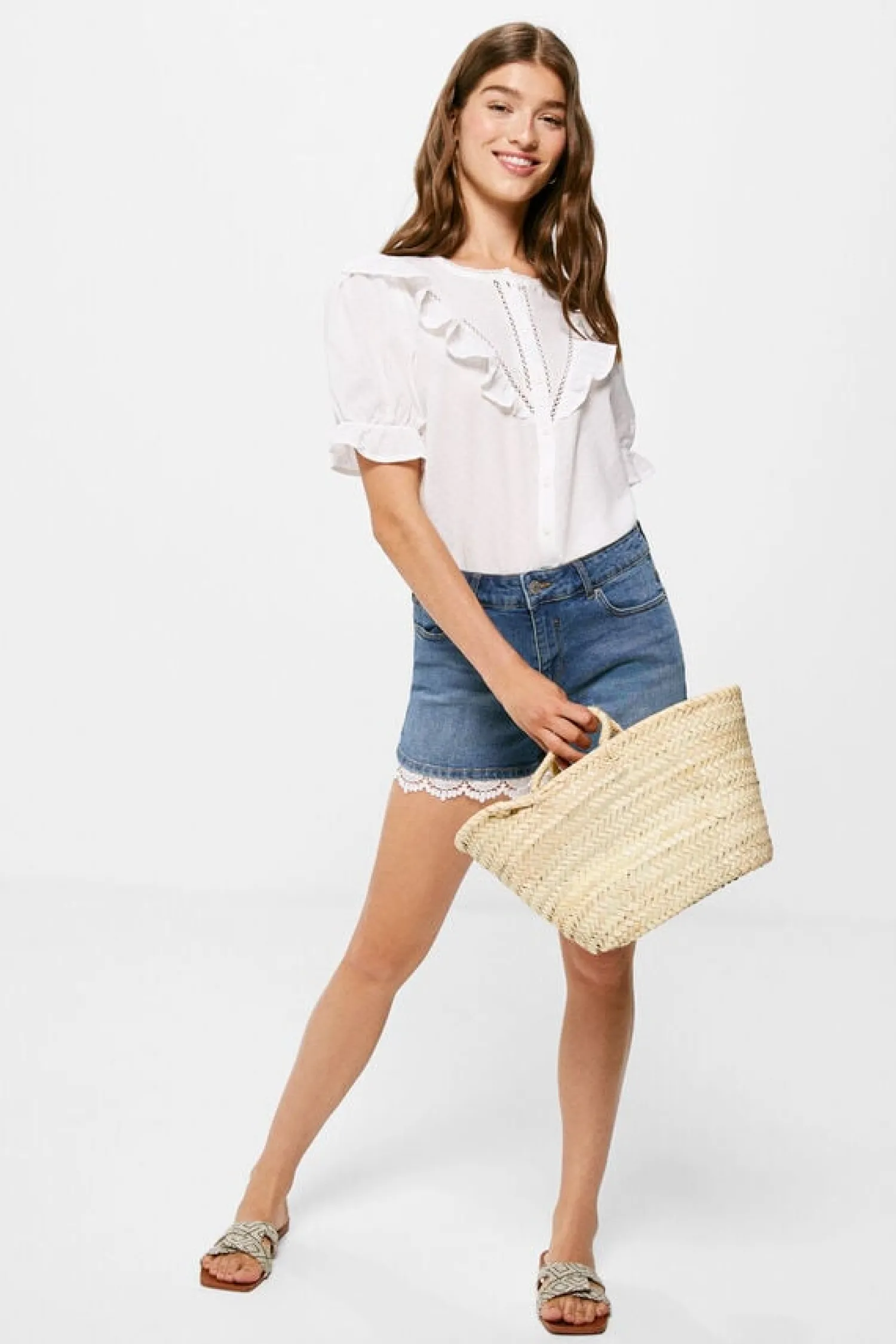 Springfield Camisas E Blusas-Blusa Folho Lace V