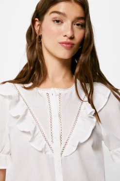 Springfield Camisas E Blusas-Blusa Folho Lace V